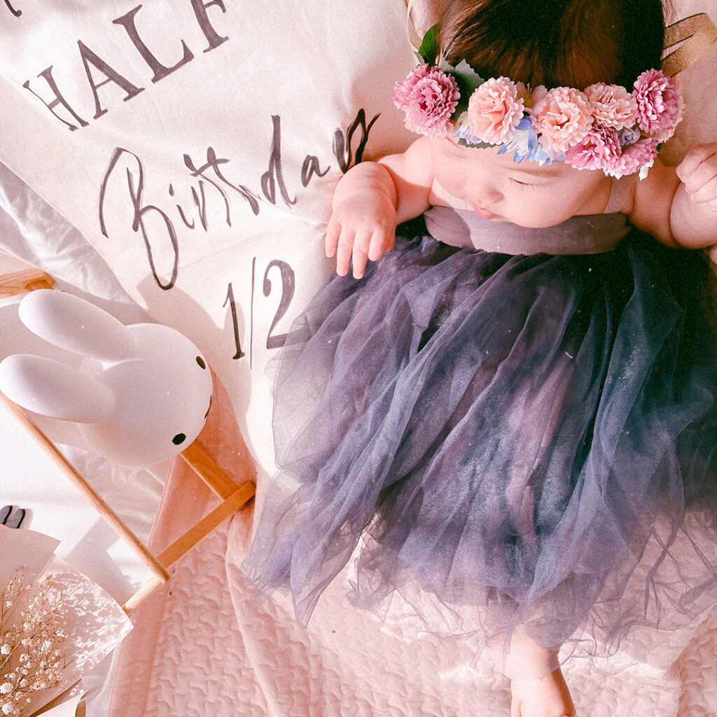 Staff Blog 体験談 やってよかった おうちでハーフバースデー 22 03 01 Web Magazine ベビーこども服のキムラタン オフィシャルサイト